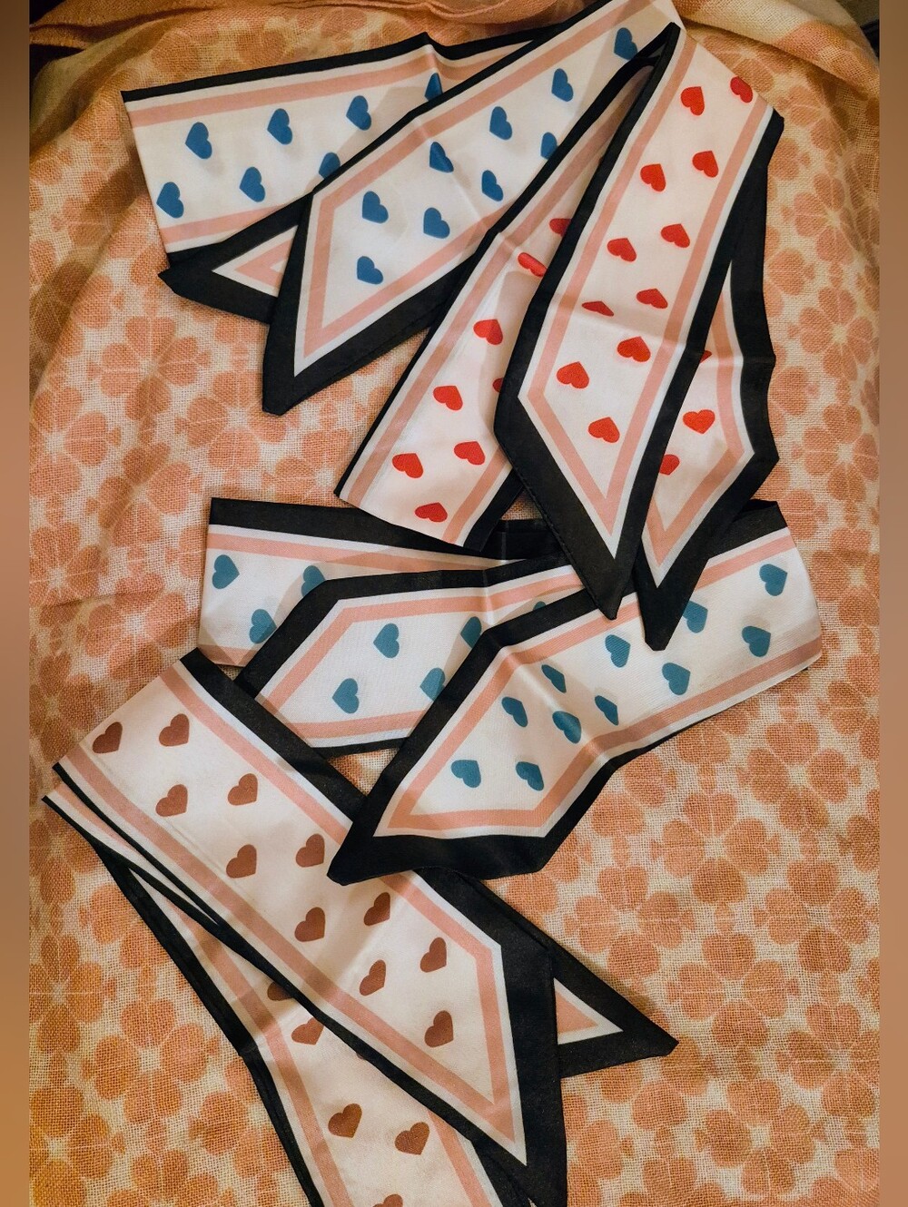 BAG SCARVES (AKA TWILLIES!) 🎀 Specialty Silky Design w/ HEARTS ❤️ Choose Color!